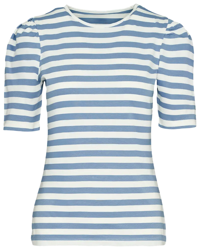 T-shirt Randig - Blå/vit