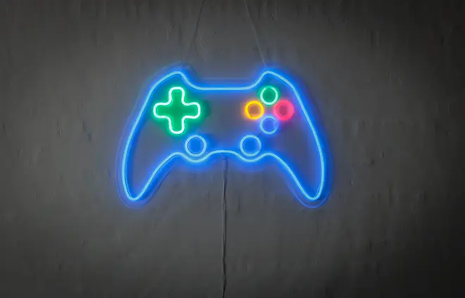 Neonskylt Gamepad H. 40 x B 60 cm