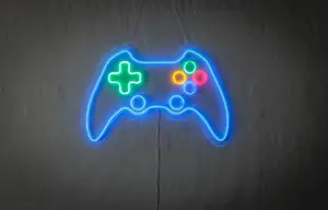 Neonskylt Gamepad H. 40 x B 60 cm