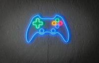 BRIGHT DESIGN Neonskilt gamepad H. 40 x B. 60 cm