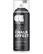 Mat matkridt-effektspray, 400 ml, i skyggegrå. Velegnet til møbler, hurtigtørrende akrylformel, ekstra dyse til store flader, drypfri teknologi. Cosmos Lac mærke.