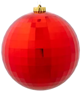 Juldiscokula Ø15 cm - Röd