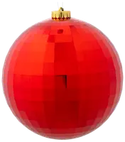 Juldiscokula Ø15 cm - Röd