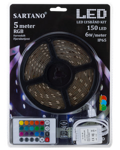 SARTANO Flexstrip RGB LED og fjernbetjening - 5 meter