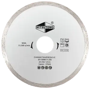 Mitsutomo Diamantskæreskive Ø115 mm - flise