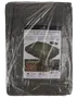 Mørkegrøn letvægts presenning, ca. 10 x 12 m, 55 g/m², med forstærkede kanter og øjer til udendørs beskyttelse.
