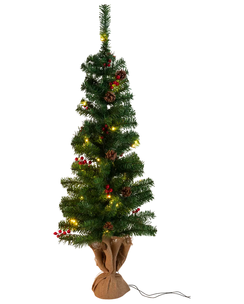 Pyntad julgran m. LED 120 cm