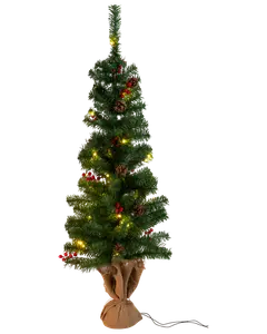 Pyntad julgran m. LED 120 cm