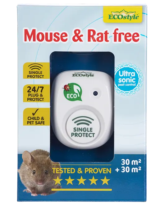 ECOstyle Mus- och råttfri ultraljudsskrämmare 2-pack