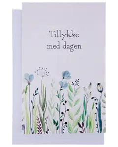 Kort med kuvert 11x17 cm - markblomst