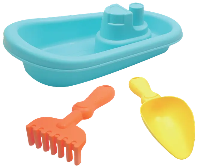 Sandlegetøj 3 dele med båd