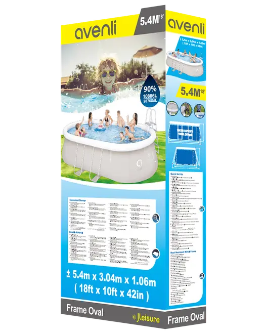 Pool Oval m. stålramme 10.886 L