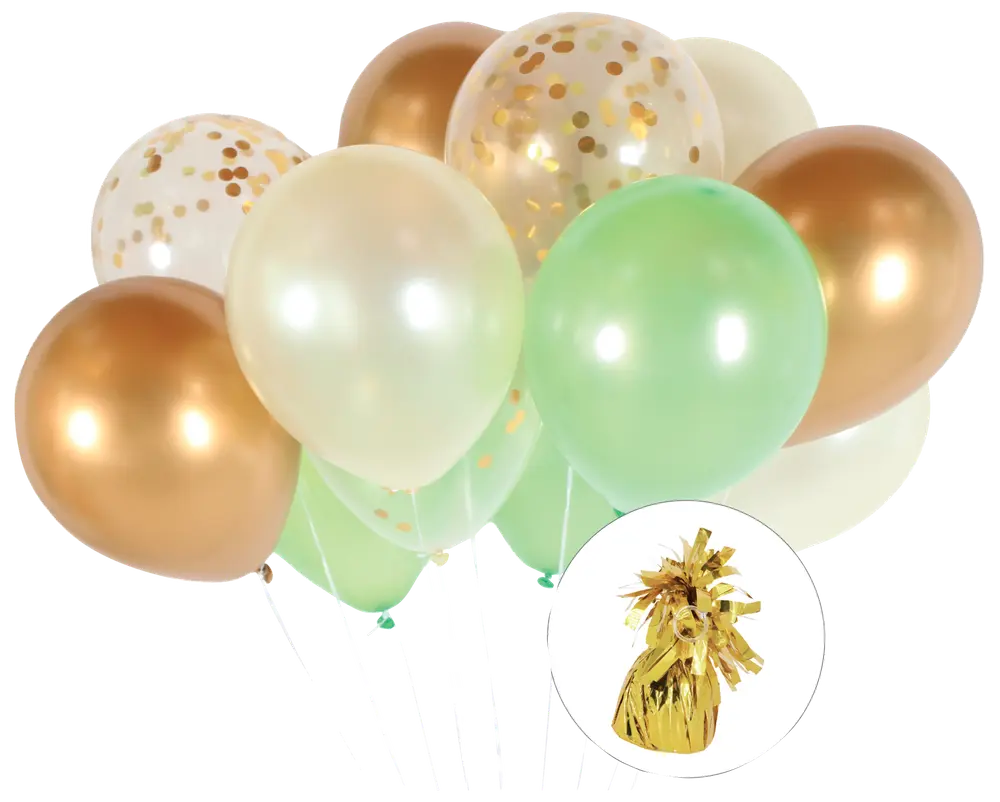 Ballongbukett med 12 ballonger - mix