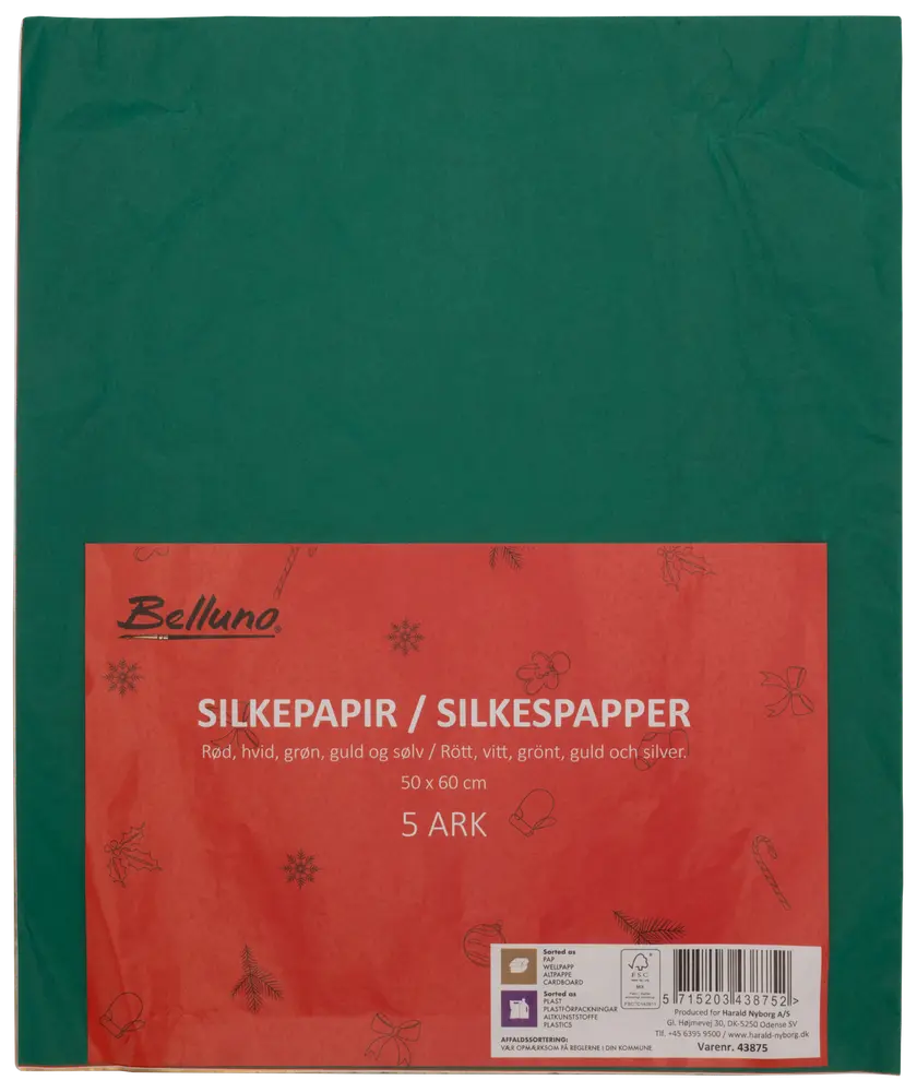 Silkespapper 50 x 60 cm - 5 ark