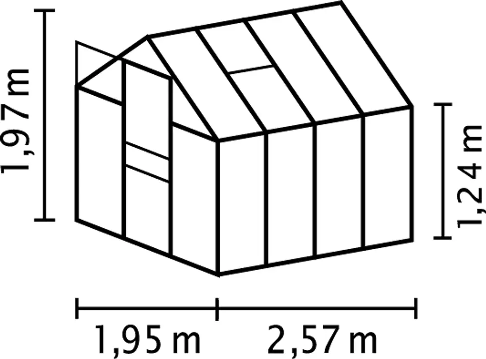 Växthus Venus 5000 alu/glas