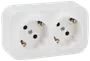 Legrand Stikkontakt dobbelt med schuko