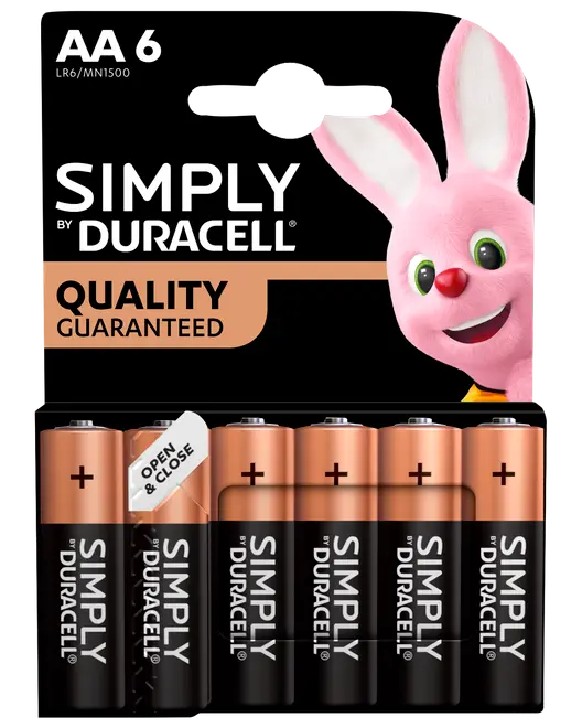 DURACELL Simply Batteri AA 6-pack