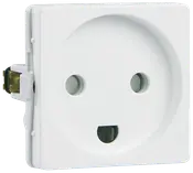 LK Stikkontakt 1 modul uden afbryder - hvid