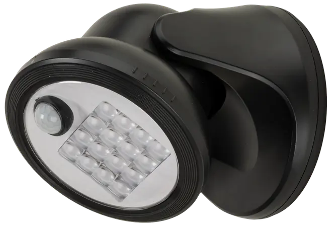 SENSORLAMPA SVART 15 CM