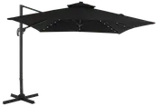 Hængeparasol med solcellelys Ø3 m