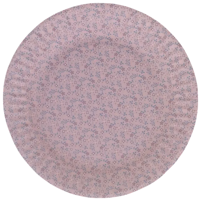 Paptallerken 17 cm 4-pak - Blomsterprint