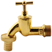 Tappehane til regnvandstønde - messing