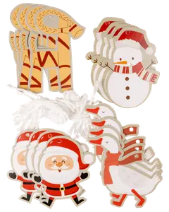 Juletiketter med figurer 16 st