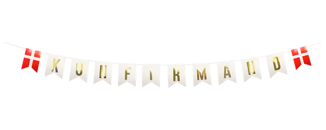 Guirlande KONFIRMAND med flag - 3 m