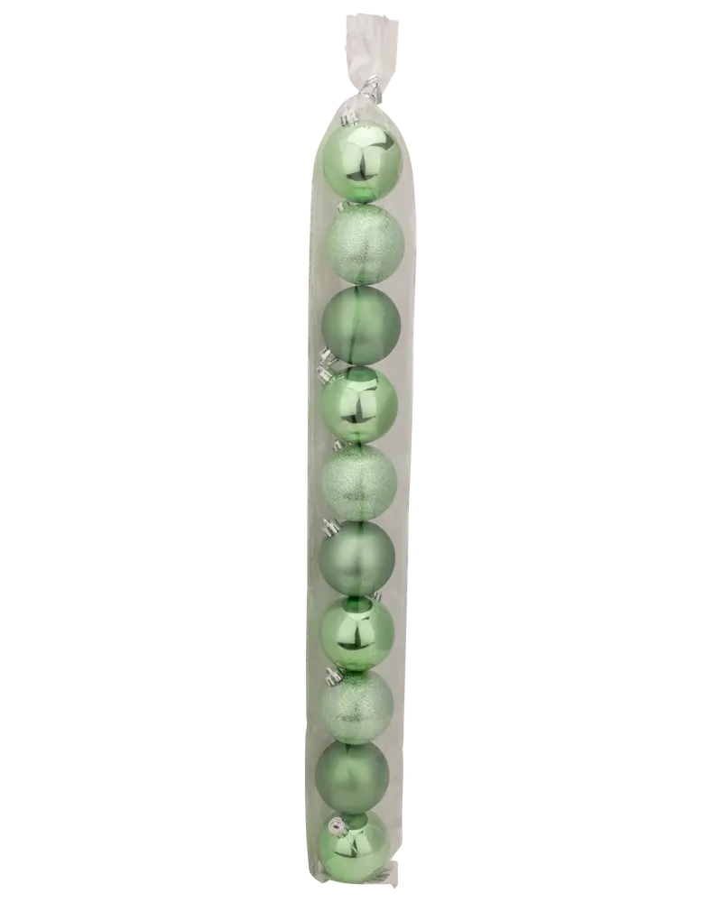  Julgranskulor Ø5 cm 10-pack - Ljusgrön