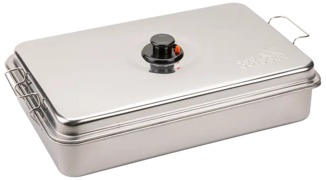 Rygeovn med 2 brændere