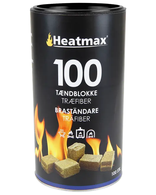 Heatmax Optænding - Optændingsblokke 100 stk.