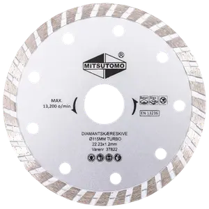Mitsutomo Diamantskæreskive Ø115 mm - turbo