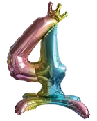 Folieballon Regnbue med krone 70 cm - Nr 4