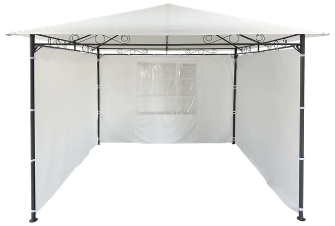 Paviljong i stål 3x3 meter - Vit