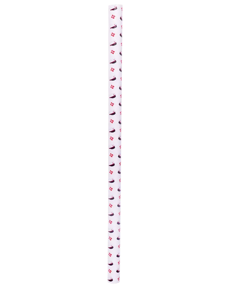 Gavepapir student 3 m - rød