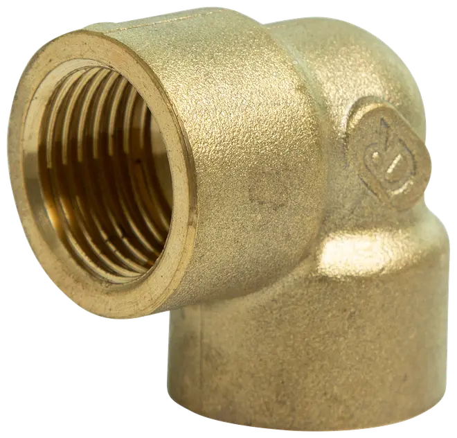 Vinkel 90° 1/2'' M/M - messing