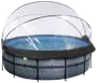 EXIT TOYS Pool Ø427x122cm med pumpe og skærm - Grå