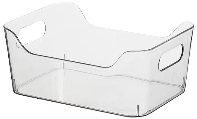 Förvaringslåda klar plast S 