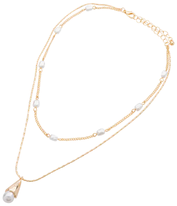 Halsband med pärlor - guld