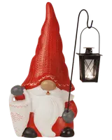 Keramiktomte med lykta 50 cm