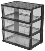 Skuffereol med 3 skuffer og hjul