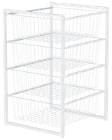 Garderobsinsats med 4 korgar