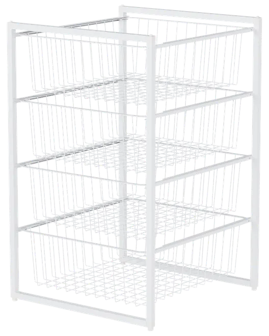 Garderobsinsats med 4 korgar