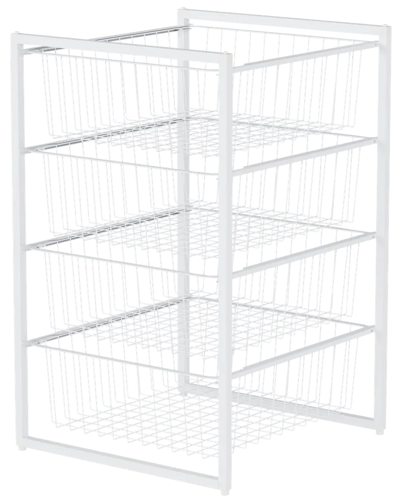 Garderobsinsats med 4 korgar