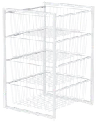 Garderobeindsats med 4 trådkurve