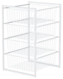 Garderobsinsats med 4 korgar