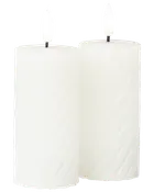 LED-vokslys snoet H. 10 cm 2-pak