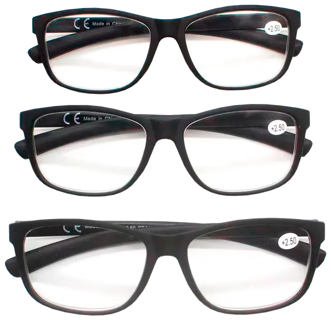 Læsebrille 3-pak bred glas