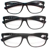Læsebrille 3-pak bred glas