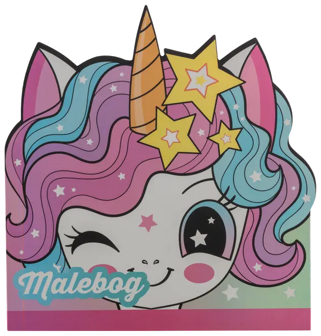 Malebog dino/enhjørning - assorteret